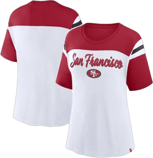 Women's Fanatics White/Scarlet San Francisco 49ers Cheer Chant Fashion Crop Top