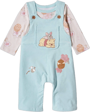 Disney Infant Winnie The Pooh Cherry Blossom & Honey One-Piece and Overall Set