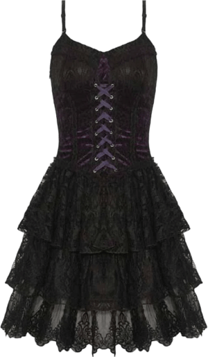 Gothic Lace Up Corset Dress