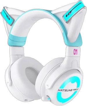 Hatsune Miku Headworn Wired Bluetooth Cat Ear Earphones Anime Peripheral Cosplay Props Game