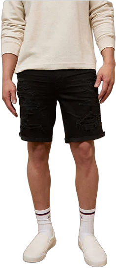 Ae Men's Airflex Patched Denim Shorts