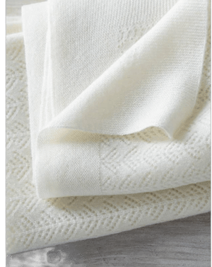 The Little White Company Porcelain Cashmere Christening Blanket