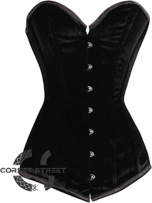 Women's Gothic Velvet Overbust Corset Top