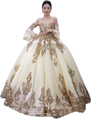 Viniodress Cinderella Sweet 16 Debut Ball Gown Wedding Dress