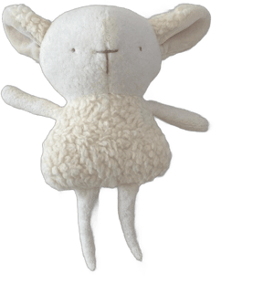 Cute sheep plush - Soft as a cloud - First Toy - Minimalist - Handmade - Unisex - Plush Toy - Eco-friendly nursery toy&#39;s - Baby shower 