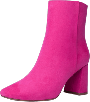 JORYA Women's Square Toe Chunky Heel Suede Ankle Boots