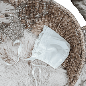 Adore Baby Sophie Cotton or Silk Christening Bonnet