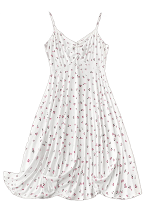 SHEIN Plus Size Ditsy Floral Pleated Bust Sundress