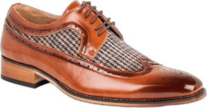 Gino Vitale Men's Wing Tip Brogue Two Tone Shoes