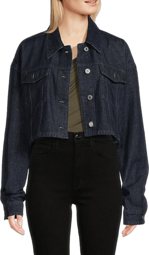 Weworewhat Cropped Denim Jacket