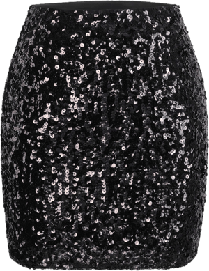 MANER Women's Stretchy Sequin Mini Skirt