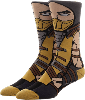 Mortal Kombat Scorpion 360 Character Crew Socks