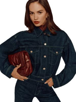 Reformation Jori Cropped Denim Jacket