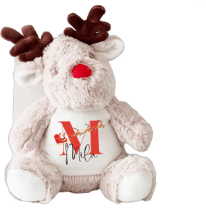 Personalised Reindeer Teddy, Christmas Gift for Kids, Plush Reindeer toy with Name, Baby&#39;s First Christmas,Christmas Gift for Girls and Boys