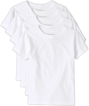 The Children's Place Boys' 4-Pack Short Sleeve Cotton T-Shirt Undershirts