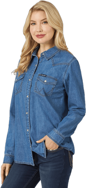 Wrangler Women's Long Sleeve Western Snap Shirt