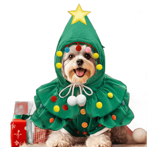 BABORUI Christmas Tree Dog Costume - Dog Christmas Tree Outfit for Small Dogs, Christmas Tree Dog Clothes Pet Cosplay Costumes Christmas Party Decorations Dressing Up for Small Dogs & Cats