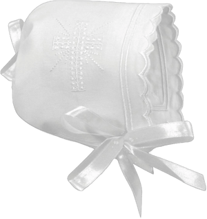 Stephan Baby Girl's Cross Bonnet