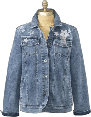 Back in The Saddle Country Star Denim Jacket