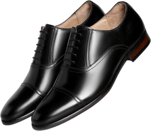 Men's Cap-Toe Lace-Up Leather Oxfords