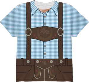 Oktoberfest Lederhosen Costume with Brown Suspenders