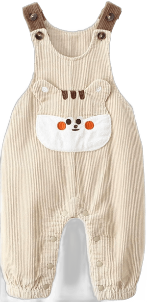 Unisex Baby Corduroy Overalls Toddler Cotton Dungaree Kids Adjustable Overalls White 18-24 Months White a