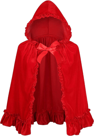 Colorful House Velvet Riding Hooded Cloak