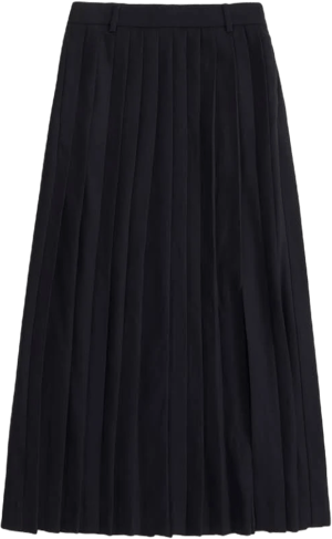 Abercrombie & Fitch Women's Mid Rise Pleated Maxi Skirt