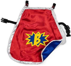 Everfan Personalized Dog Superhero Cape (Medium 15" Long (10-25 lbs), Red)