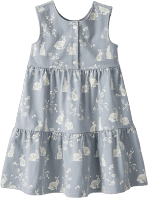 Little Planet Toddler Girls Organic Cotton Bunny-Print Dress