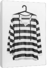 Black And White Striped Prison Uniform Canvas Print