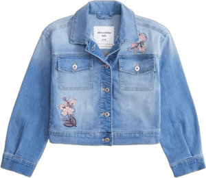 Abercrombie Kids Girls Cropped Denim Jacket