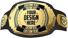 Custom Championship Belt - 6lb Title Belts Silver / Tan