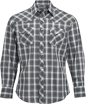 Wrangler Men's Wrancher Plaid Long-Sleeve Button-Down Shirt