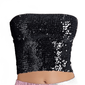 Women's Sparkly Sequin Mermaid Crop Top