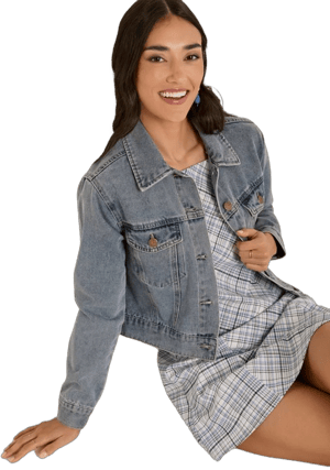 Karina Cropped Denim Jacket