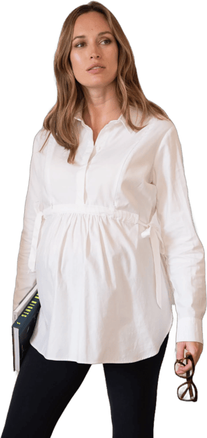 Seraphine Women's Maternity Cotton Poplin Shirt