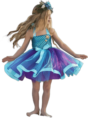 Mia Belle Girls Mermaid Dazzle Tutu Dress