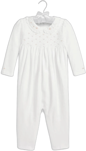 Polo Ralph Lauren Baby Girl's Smocked Organic Cotton Coverall