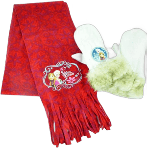 Disney Frozen Anna Elsa Youth Girls Scarf & Mittens Combo Pack Mitts