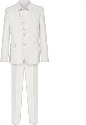 Boys Slim Fit Linen Suit