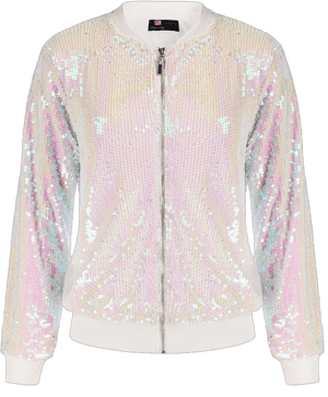 Women's Casual Long Sleeve Sequin Bomber Jacket