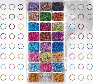 PH PandaHall 2640pcs Aluminum Jump Rings, 24 Color Open Jump Rings 8mm Jewelry Ring for Choker Necklaces Bracelet Chain Maille Jewelry Making 8mm 8mm 24 Colors - about 2640pcs