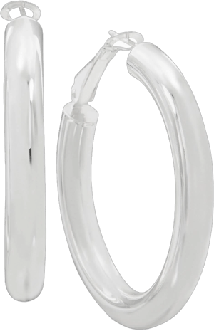 Macy's Sterling Silver Tube Hoop Earrings