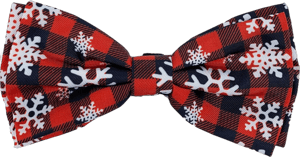 Huxley & Kent Bow Tie for Pets | Buffalo & Snow (Small) | Christmas Holiday Bow Tie Collar Attachment | Fun Bow Ties for Dogs & Cats | Cute, Comfortable, and Durable | H&K Bow Tie