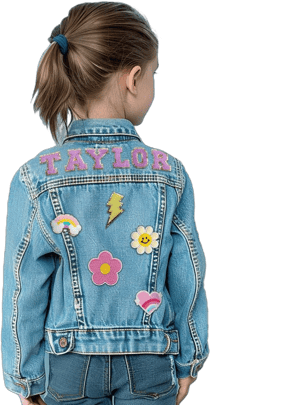 Personalized Kids Patch Jean Jacket