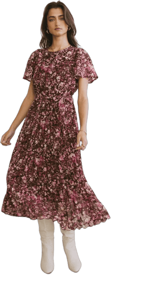 Mary Anne Floral Midi Dress