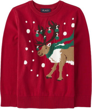 The Children's Place Boys' Reindeer Sweater