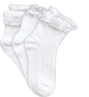 Jefferies Socks Girls' Smooth Toe Eyelet Lace Quarter Ankle Socks (3 Pair Pack