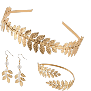 Greek Goddess Alloy Headband Earrings and Armlets